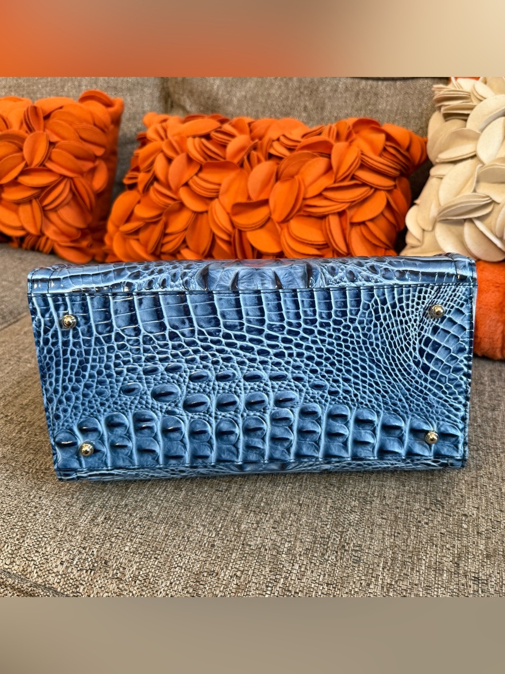 ❣️🆕Brahmin Caroline Blue Serenade Melbourne Genuine Leather Bag $345 MSRP❣️ - Picture 6 of 7